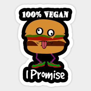 100% Vegan I Promise Sticker